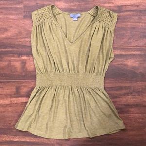 Anthropologie dil peplum top, size S